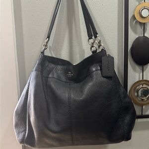 ‼️SOLD ‼️Coach Black Leather Shoulder Bag